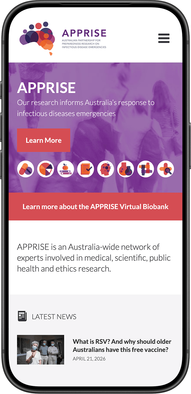 Apprise website on a mobile phone