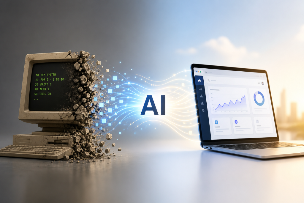 Rebuilding old software using AI