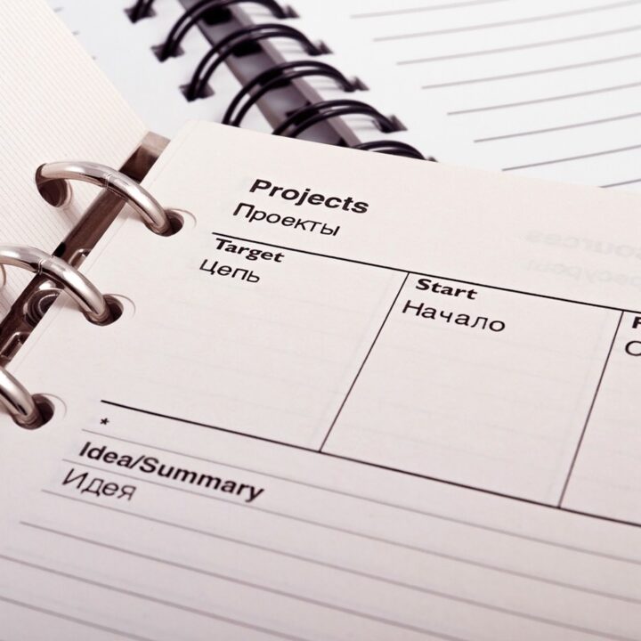 Open project planner with target and schedule fields