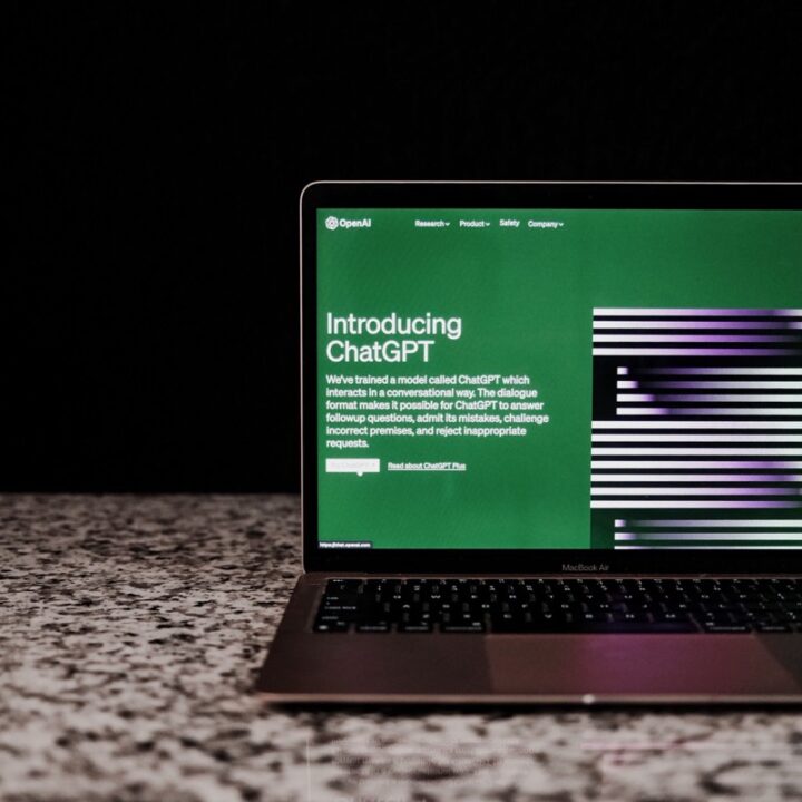ChatGPT displayed on a laptop screen