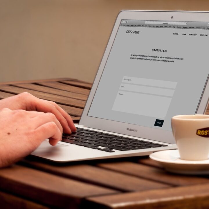 Person using a laptop to browse a website