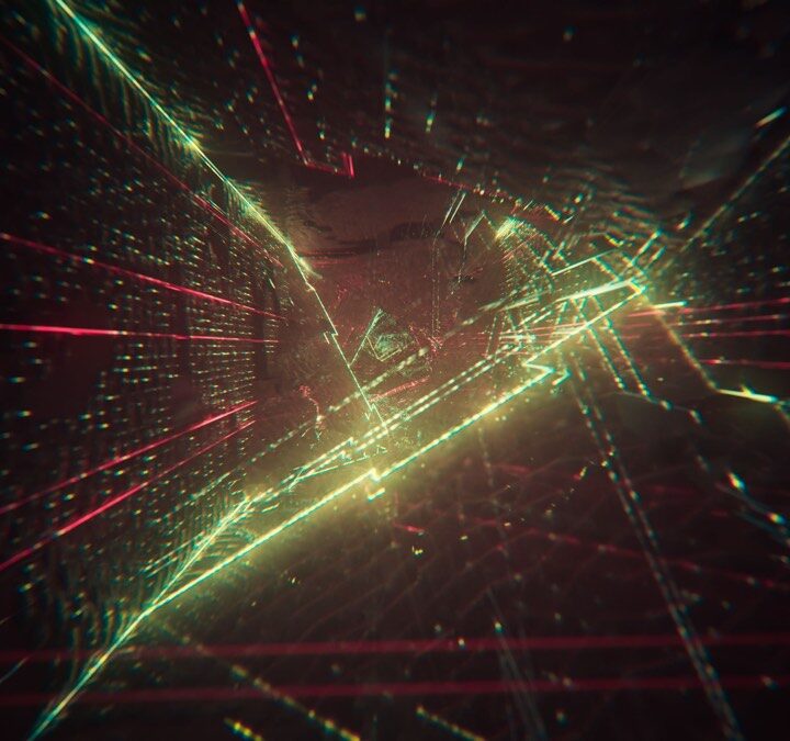 Abstract lines forming a digital network