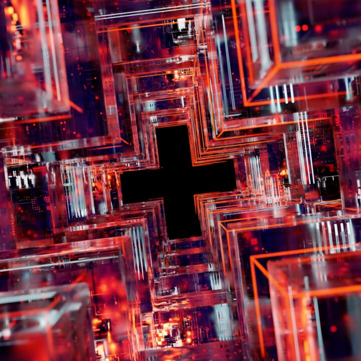 Abstract digital circuit pattern