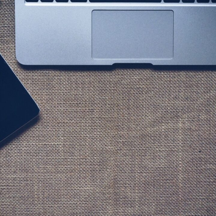 Laptop, tablet and smartphone on a desk