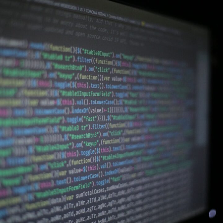 Code displayed on a computer screen