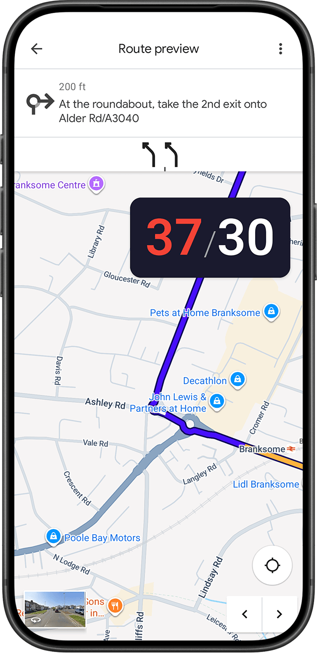 Speed/Limit app on a mobile phone